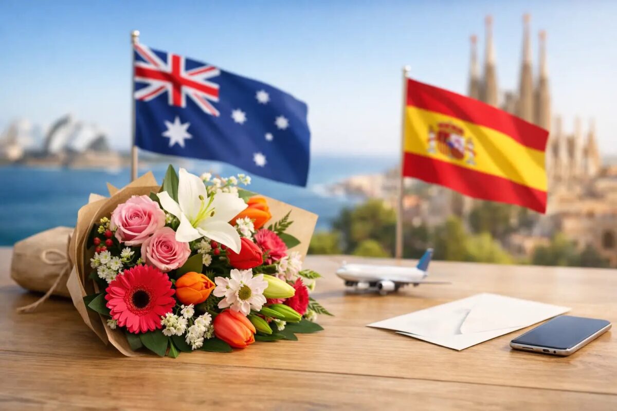 Sending Flowers to Spain from Australia